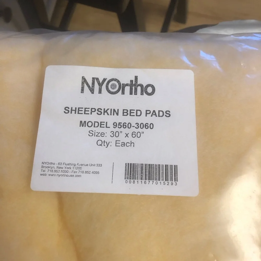 NYOrtho Fluffy Synthetic Sheepskin Bed Pad Non-allergenic for Circulation 30